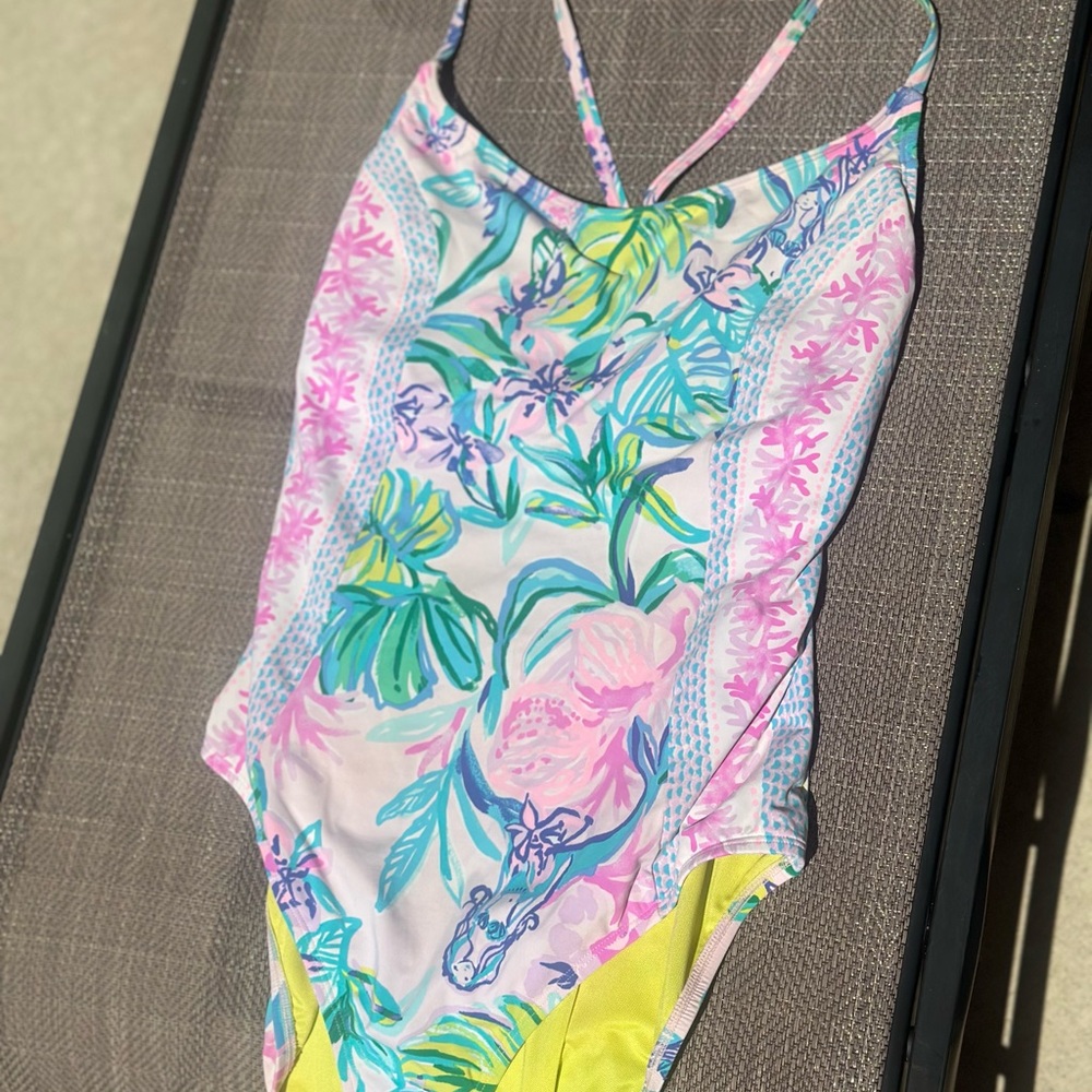 Lilly Pulitzer Pink and Blue One Piece Swimsuit